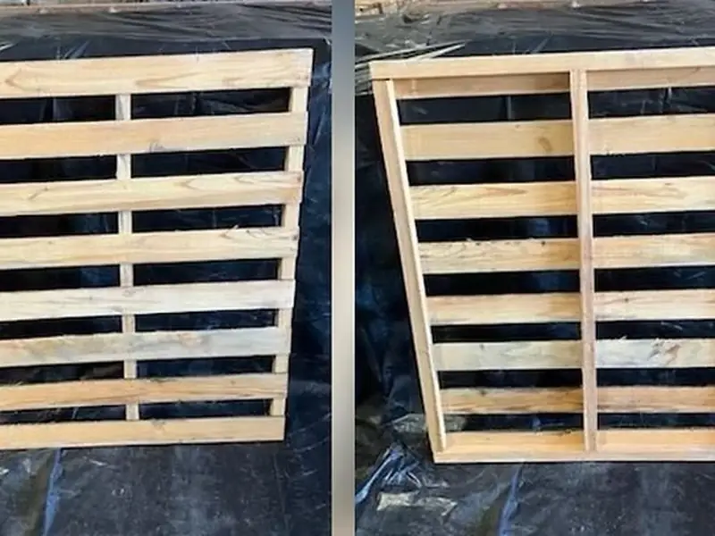 Pre-assembled wooden rack shelving panels